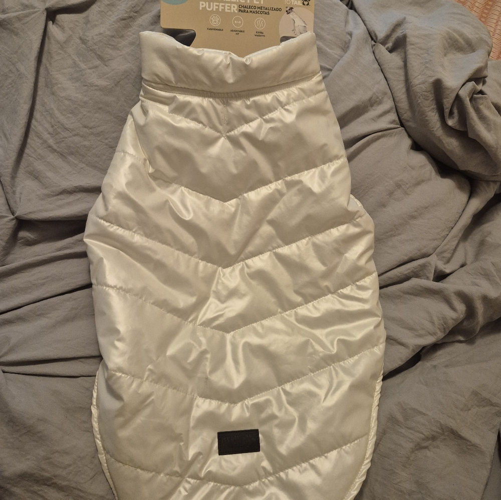 Puffer Dog Jacket - White